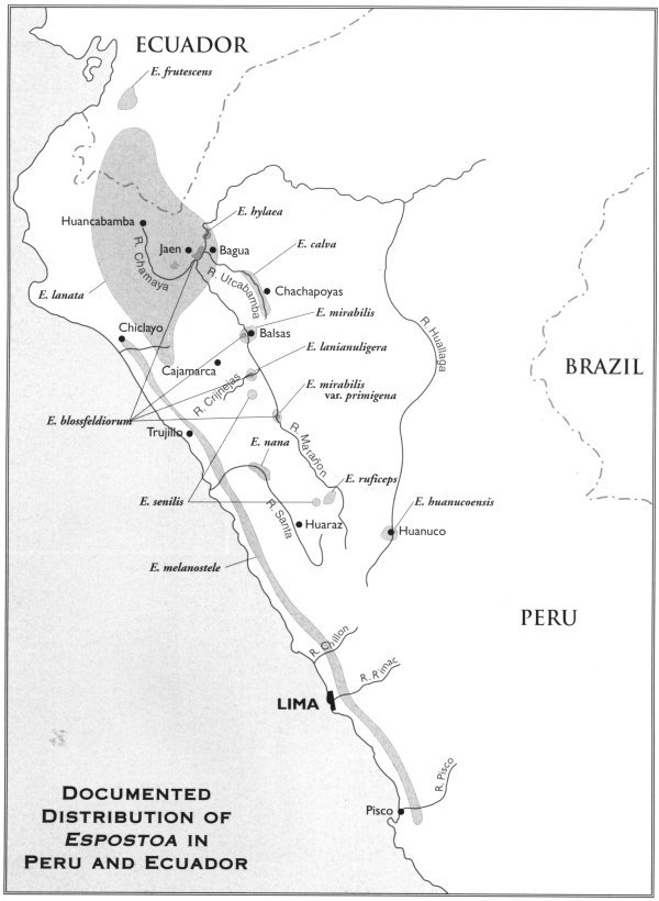 Espostoa ditribution map